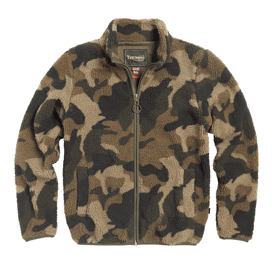 Fleece camo jacket sales